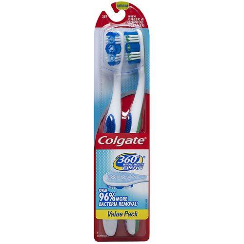 Colgate 360 Degrees Toothbrushes Medium - 2.0 ea