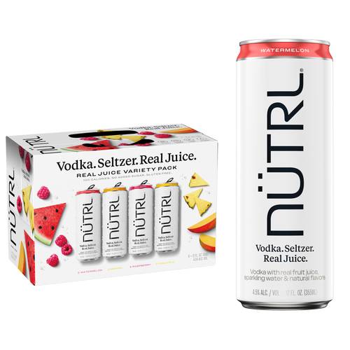 NÜTRL Variety pack Real Juice Vodka Seltzer (8 x 12 fl oz)