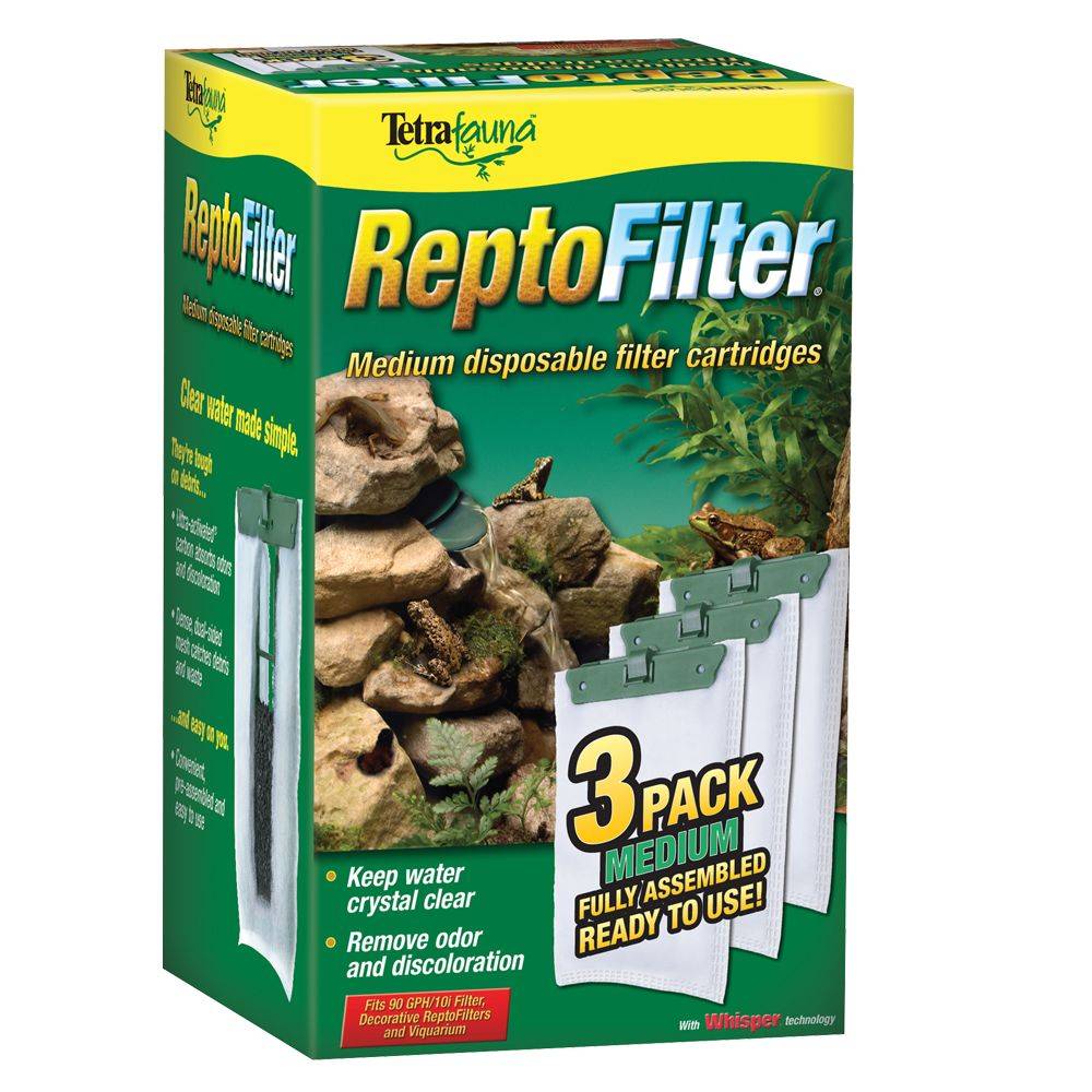 Tetra Fauna Medium Filter Cartridge Refills Reptofilter Cartridges, 3 Count ( 3 count)