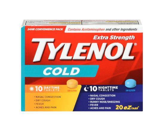TYLENOL COLD EXTRA STRENGTH COMBO EZTABS 20 PK