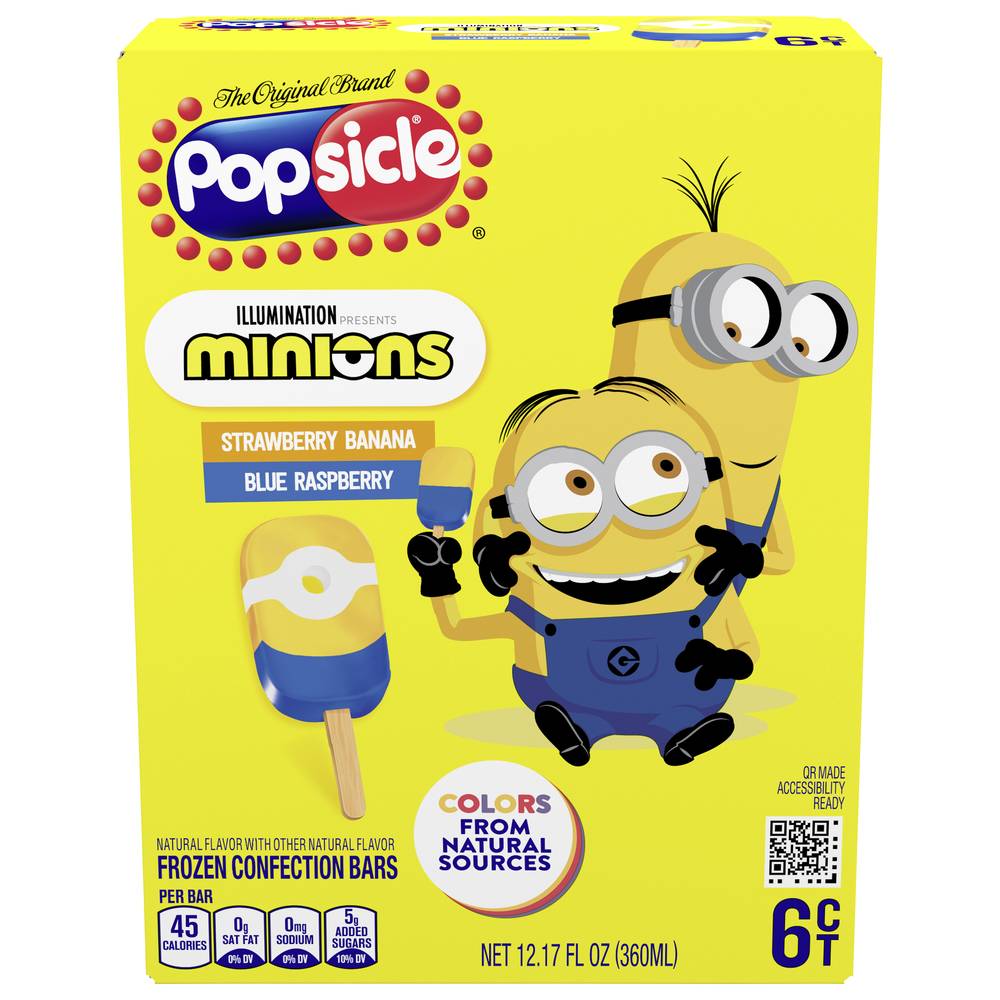 Popsicle Minions Frozen Confection Bars (assorted)