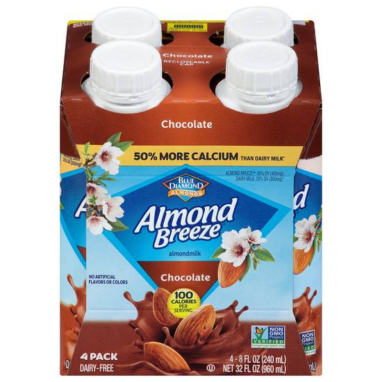 Almond Breeze Chocolate Almondmilk (4 ct, 8 fl oz)