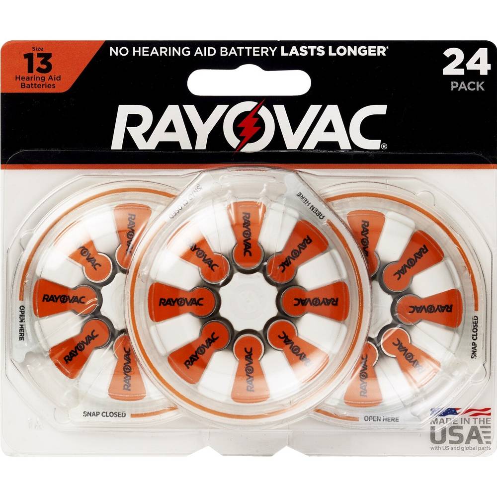 Rayovac Hearing Aid Battery, 13, 24 C