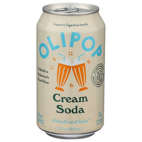 Olipop Cream Soda Prebiotic Sparkling Tonic