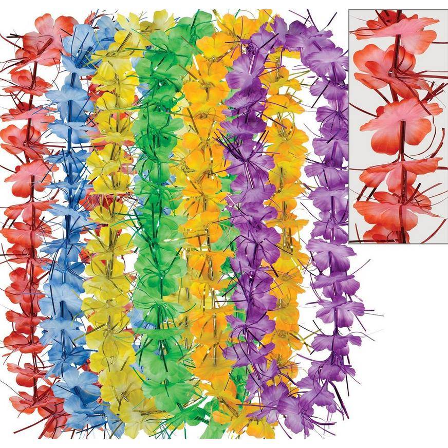 Party City Colorful Tinsel Leis (6 ct) (assorted)