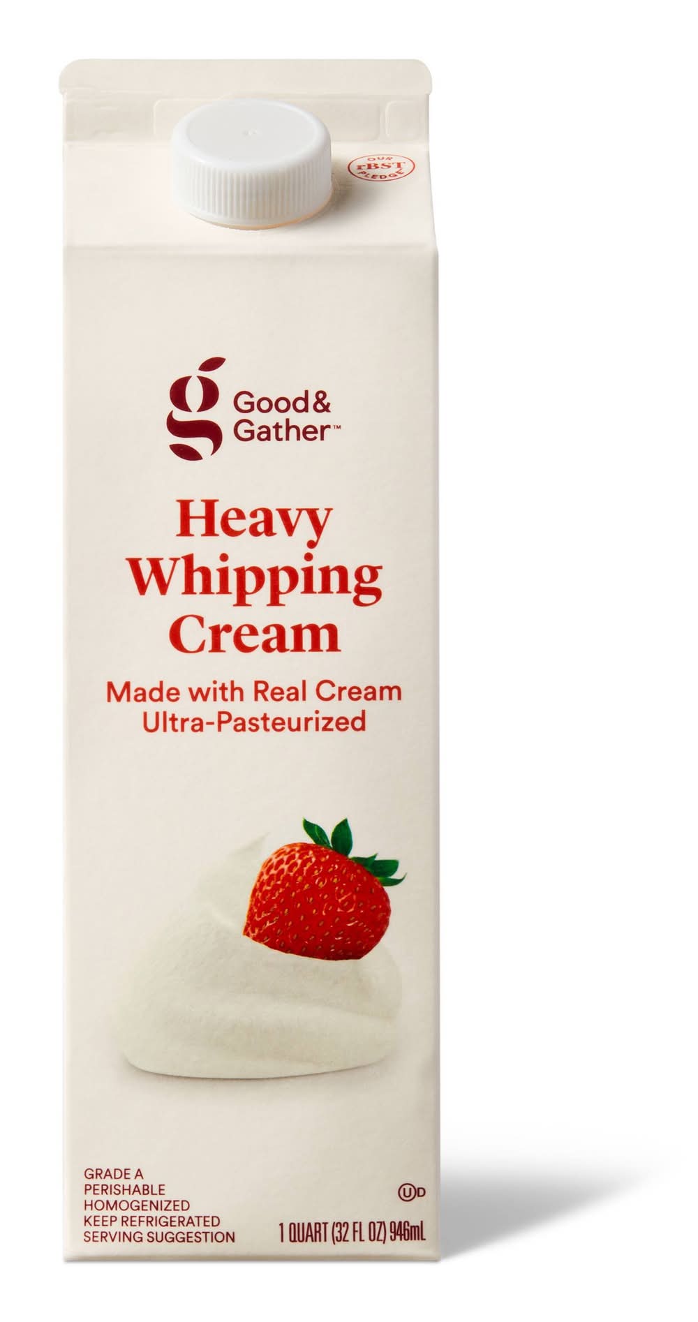 Good & Gather Heavy Whipping Cream, Strawberry (32 fl oz)