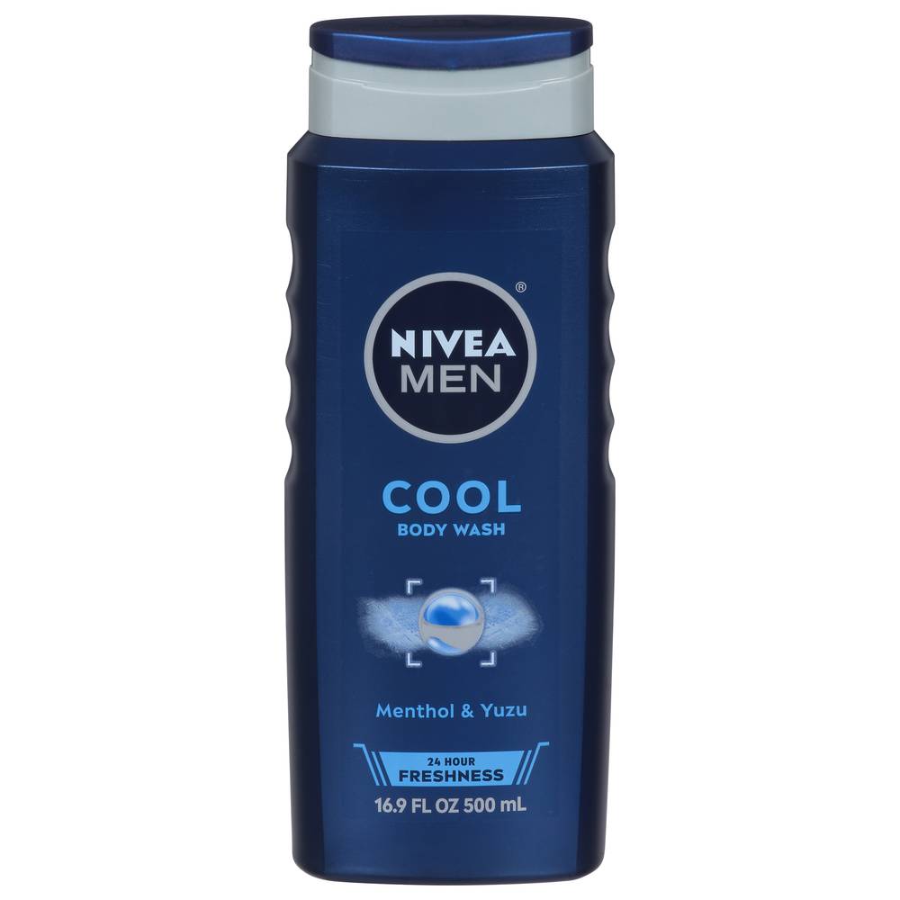 Nivea Men 24 Hr Fresh Cool 3 in 1 Body Wash For Men, Male