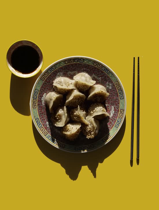 Jiaozi Warzywa, Makaron Sojowy i Jajko
