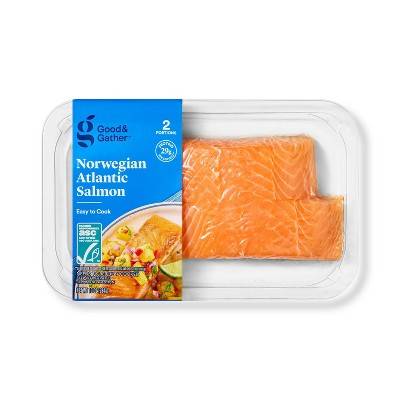 Good & Gather Skin-On Atlantic Salmon (10 oz, 2 ct)