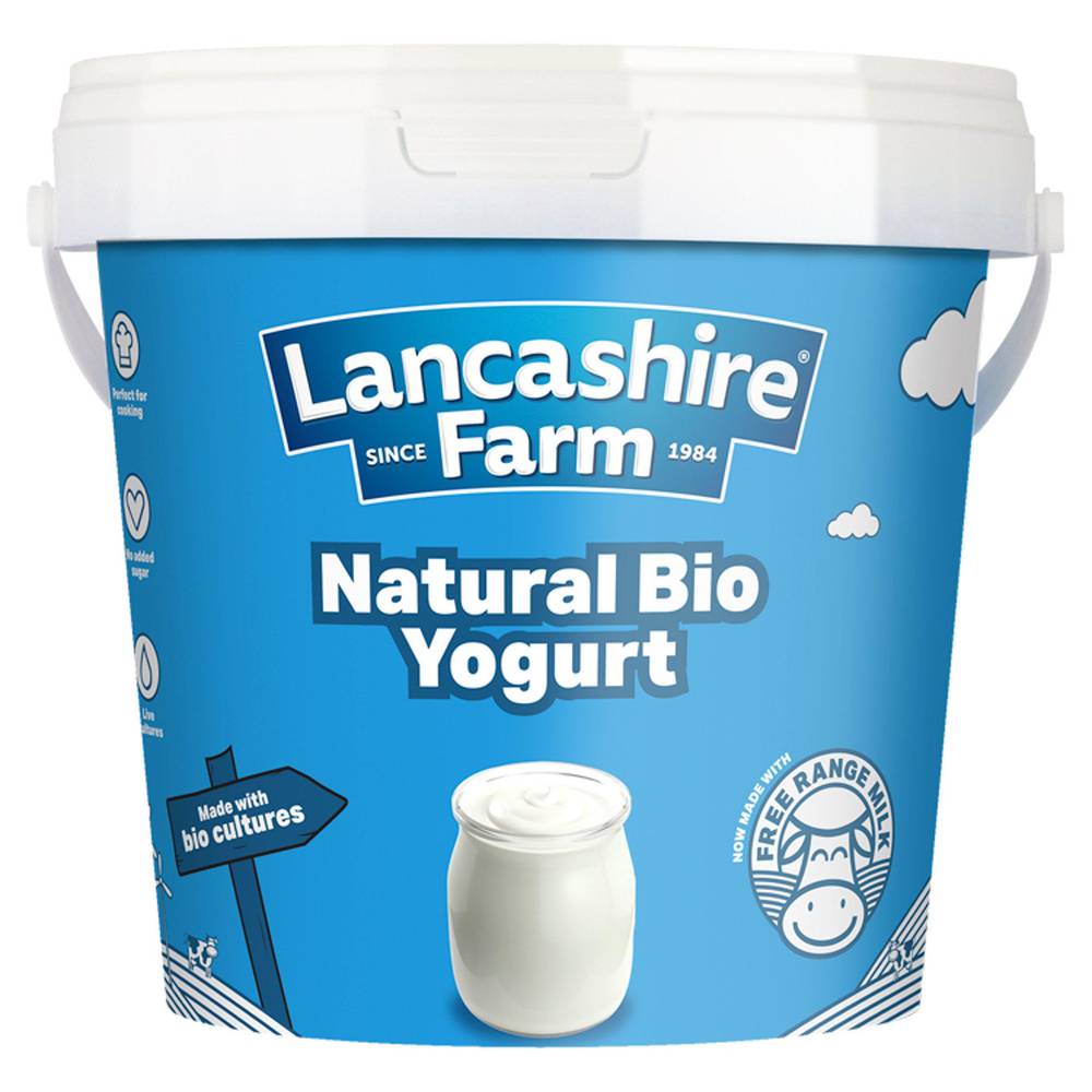 Lancashire Farm Natural Whole Milk Bio Yogurt 1kg