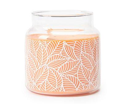 Wild Mandarin Silkscreen Leaf Pattern Jar Candle, 14.5 oz.