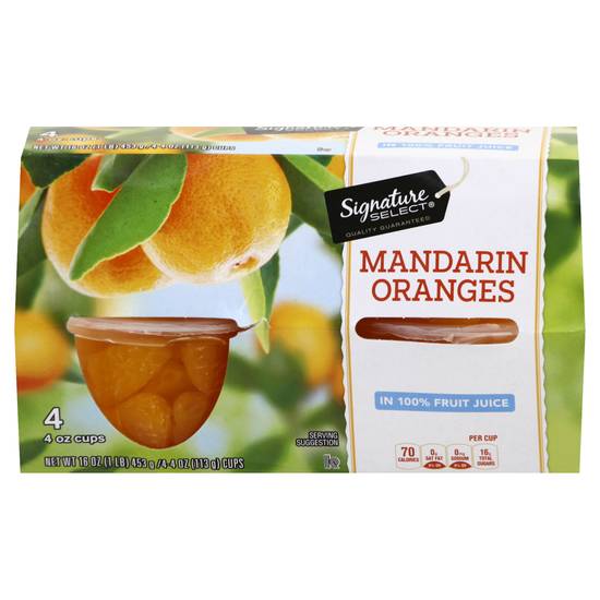 Signature Select Mandarin Oranges in Light Syrup (4 x 4 oz)