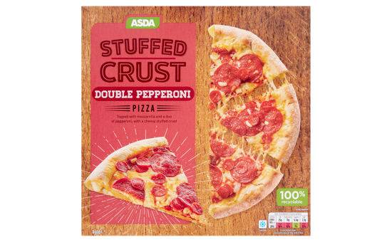 Asda Stuffed Crust Double Pepperoni Pizza 460g