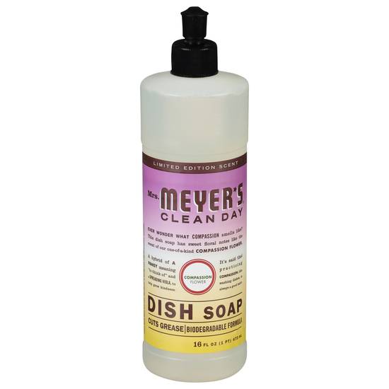 Mrs. Meyer's Clean Day Dish Soap Compassion Flower 16 Fl. Oz.