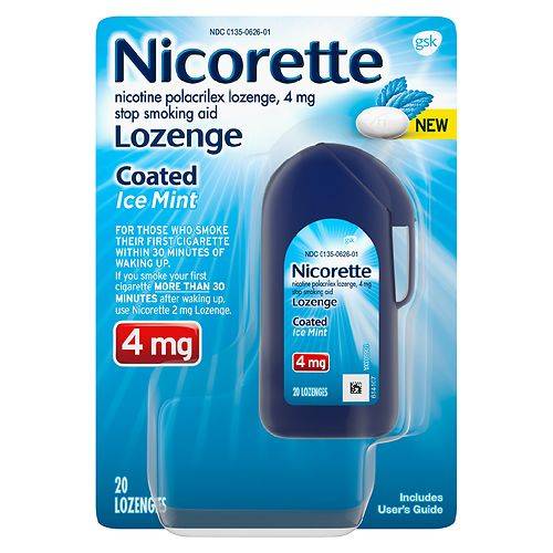 Nicorette Coated Nicotine Lozenges To Stop Smoking Ice Mint - 20.0 ea