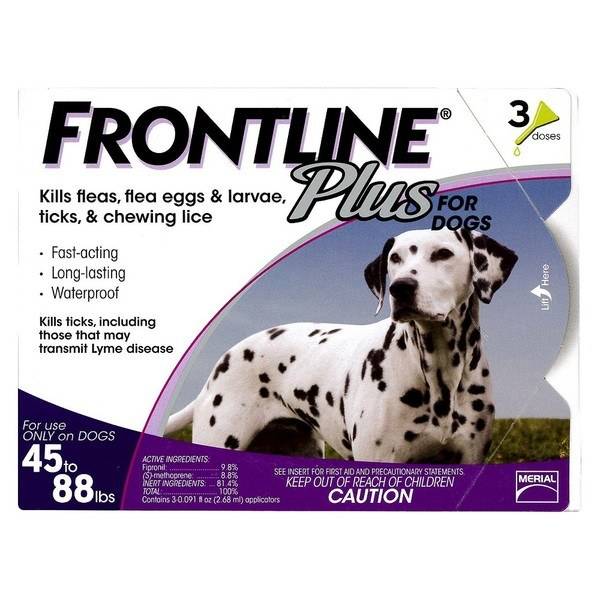 Frontline Plus Flea and Tick For Dogs 45-88 Lbs