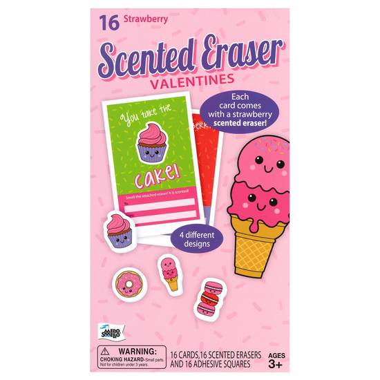 Order Mello Smello Strawberry Scented Eraser Valentine Card Kit food online from CVS store, VIENNA on bringmethat.com