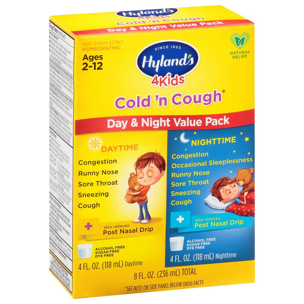 Hyland's 4Kids Day & Night Cold’ N Cough Relief (4 fl oz, 2 ct)