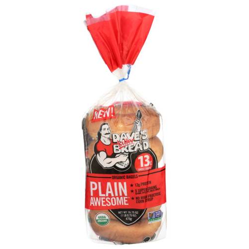 Dave's Killer Bread Organic Plain Awesome Bagels 5 Pack
