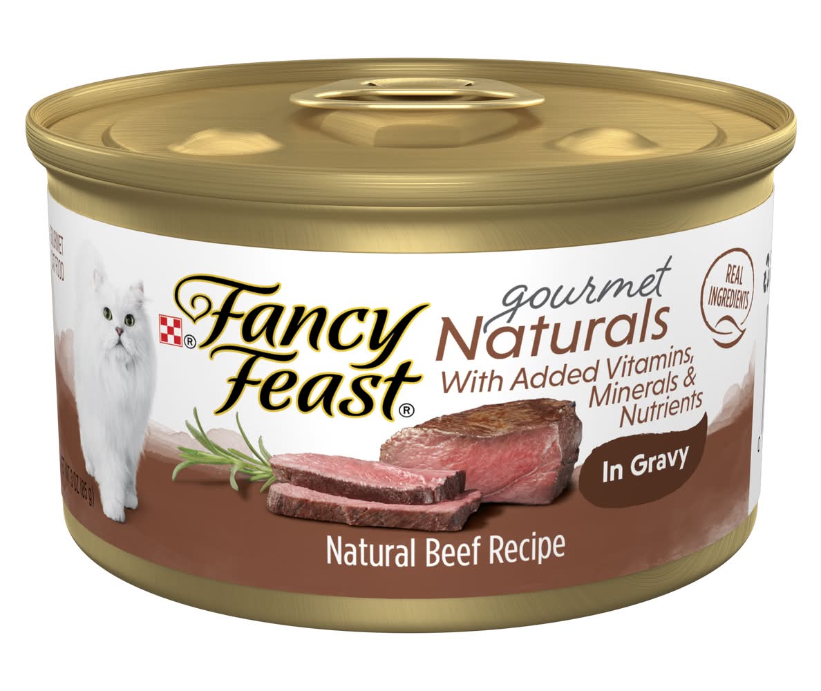 Purina Fancy Feast · Gourmet naturals alimento húmedo para gatos, carne de res, Adulto (85 g)