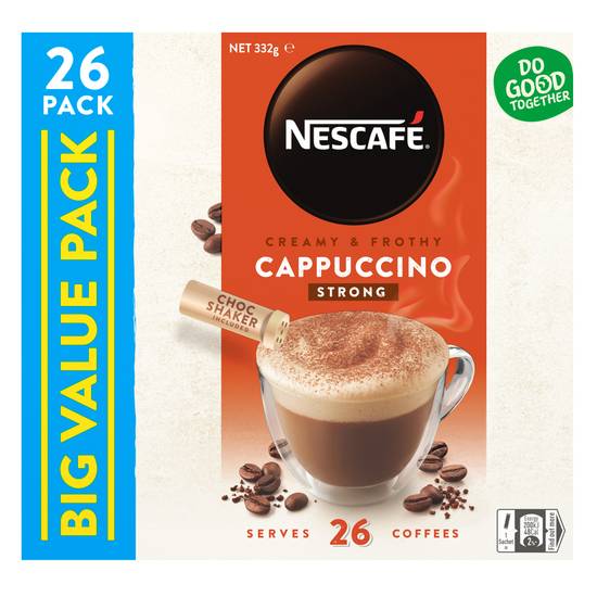 Nescafe Cafe Menu Coffee Cappuccino Strong 26 pack
