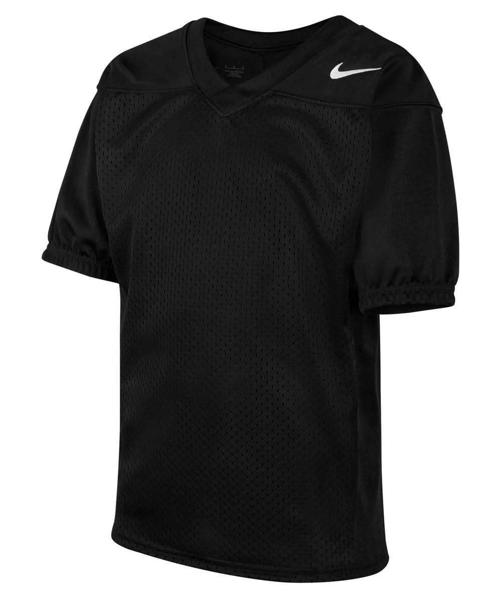 Nike Youth Recruit Practice Football Jersey (TM Black/TM White, L)