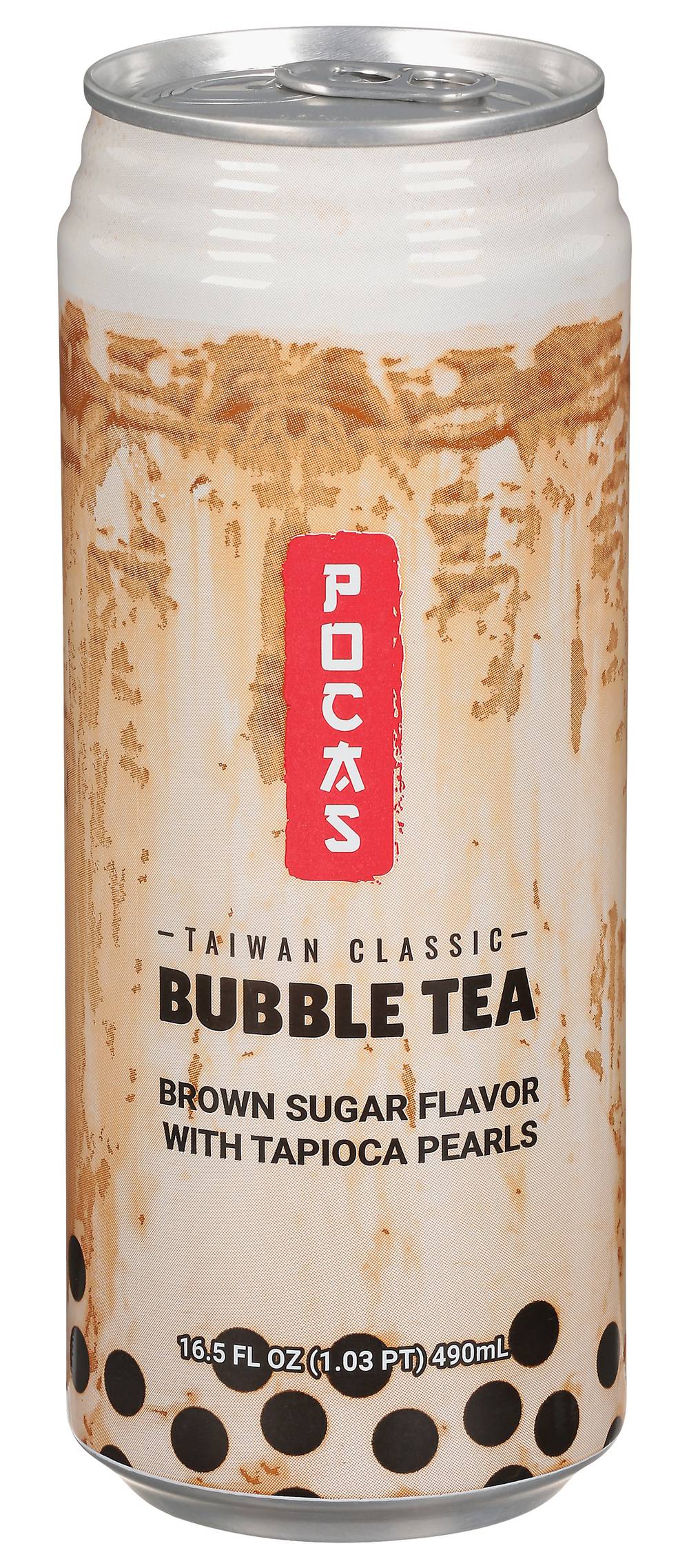Pocas Taiwan Classic Bubble Tea, Brown Sugar (16.5 fl oz)