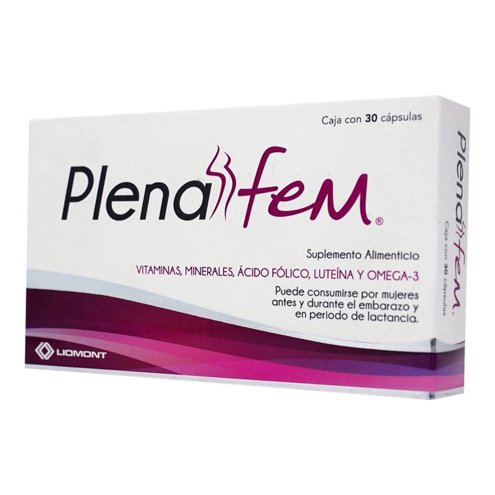 Liomont suplemento alimenticio plenafem (caja 30 piezas)