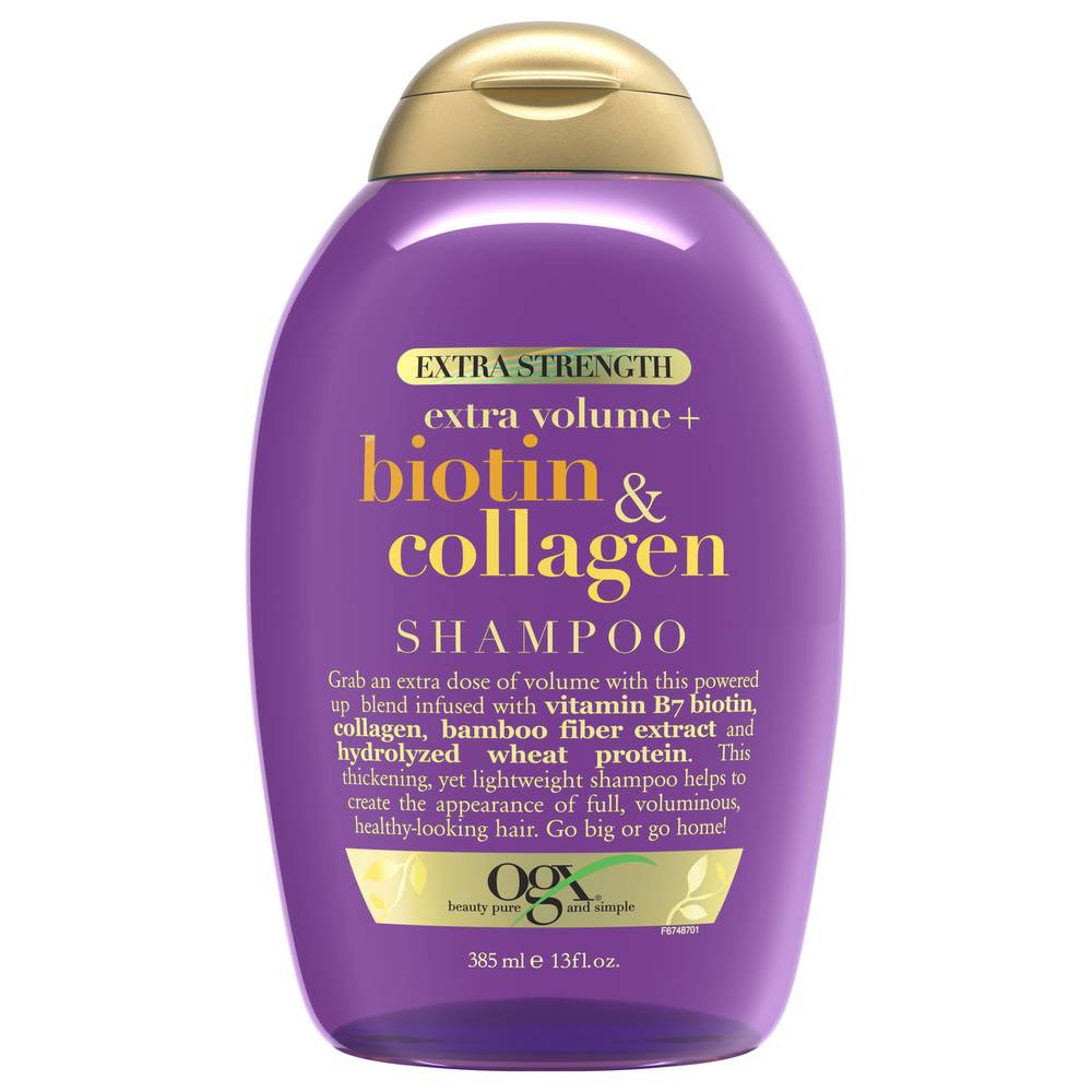 OGX Extra Strength & Volume Biotin & Collagen Shampoo (13 fl oz)