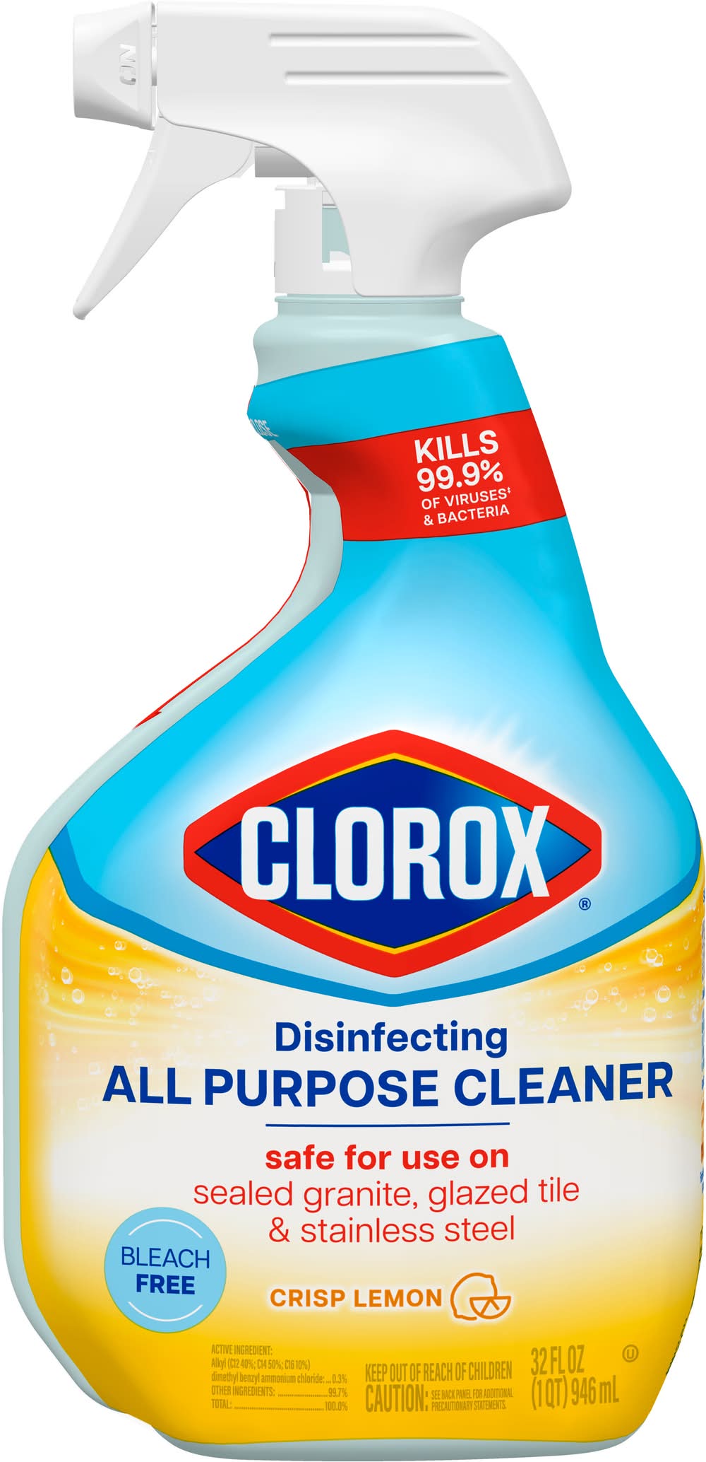 Clorox All Purpose Disinfecting Cleaner, Crisp Lemon (32 fl oz)