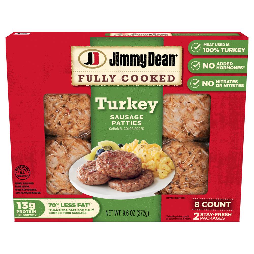 Jimmy Dean Fully Cooked Turkey Sausage Patties (9.6 oz, 8 ct)