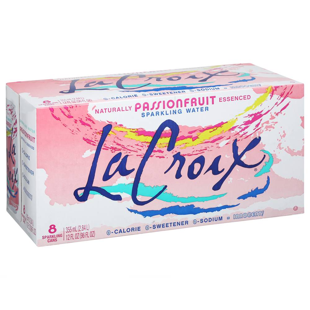 La Croix Passionfruit Sparkling Water (8 ct, 12 fl oz)