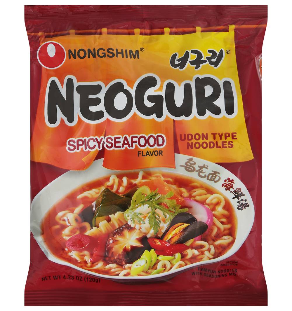 Nongshim Neoguri Spicy Seafood Flavor Udon Type Noodles (4.2 oz)