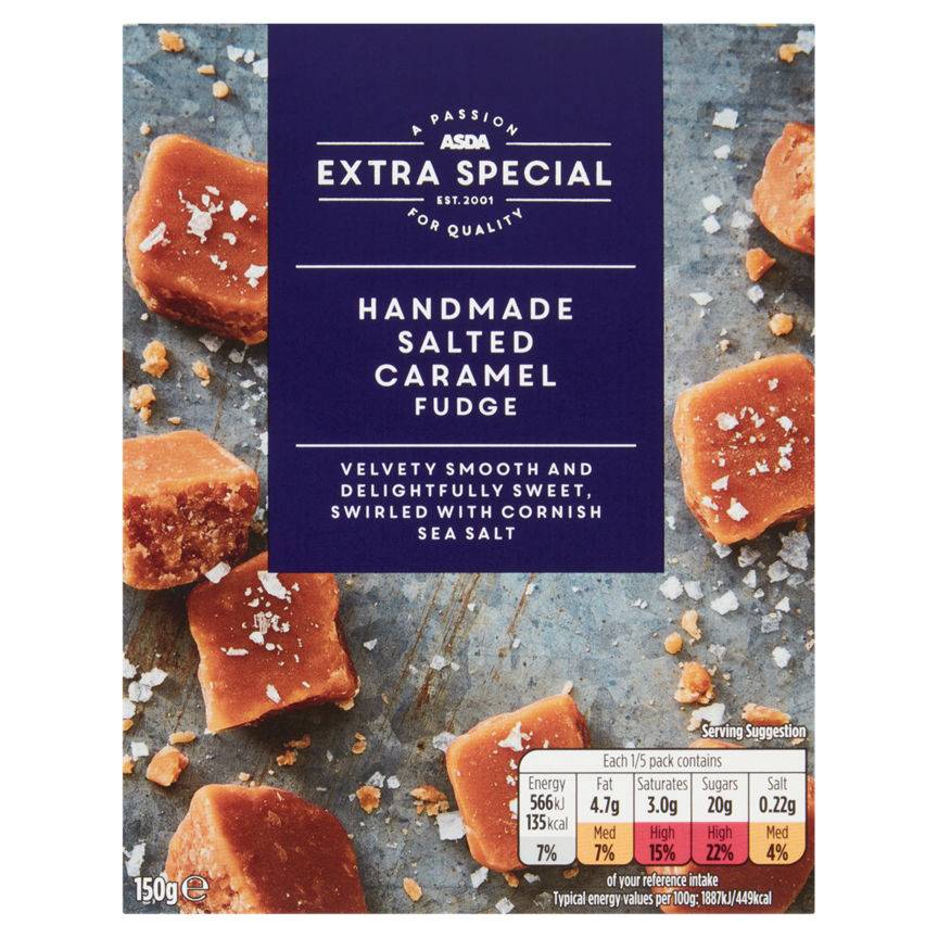 Asda Extra Special Handmade Salted Caramel Fudge 150g