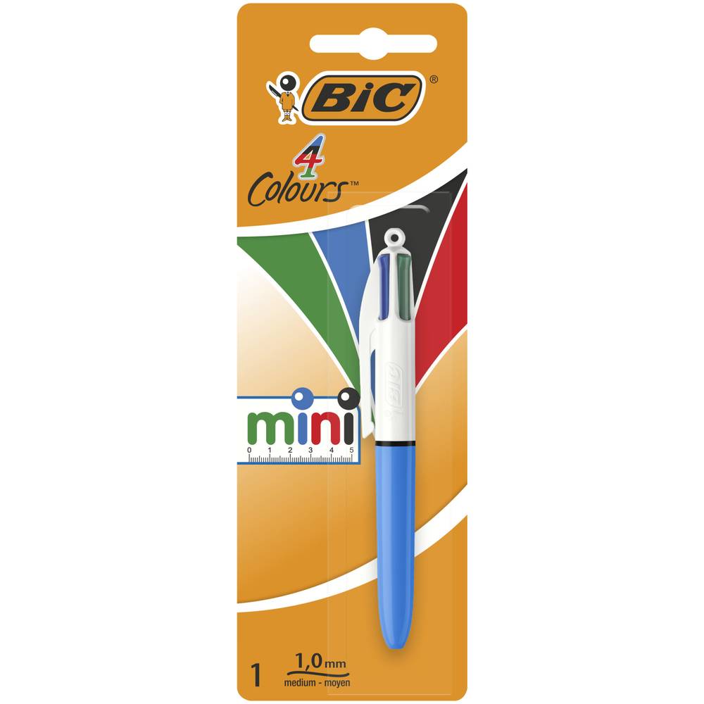 Bic - Stylo-bille mini rétractable 4 colours pointe moyenne 1mm