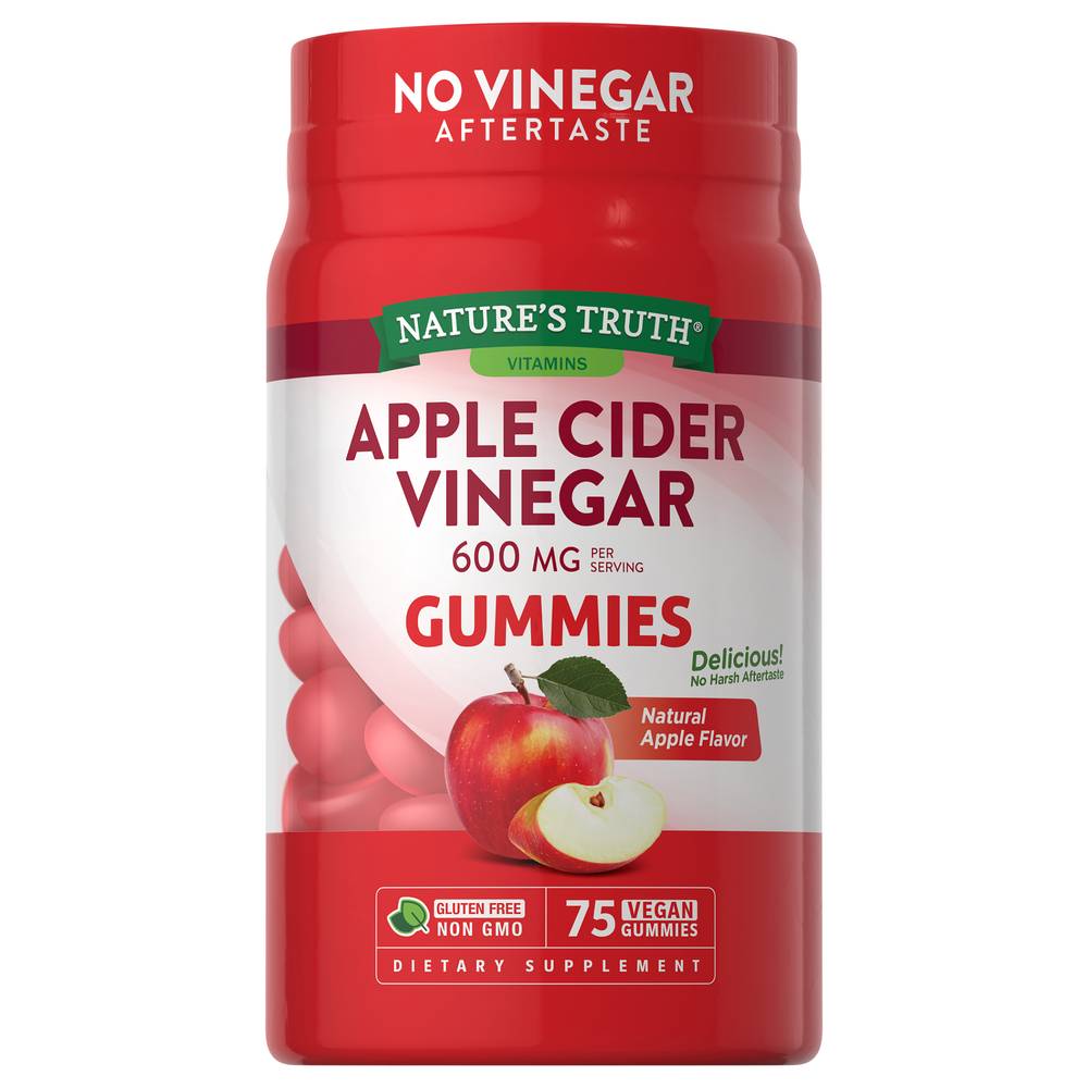 Nature's Truth Apple Cider Vinegar 600 mg Vegan Gummies (8 oz)