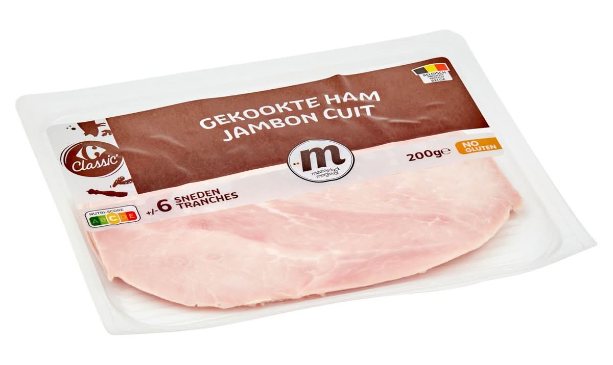 Carrefour Classic'' Jambon Cuit 6 tranches 200 g