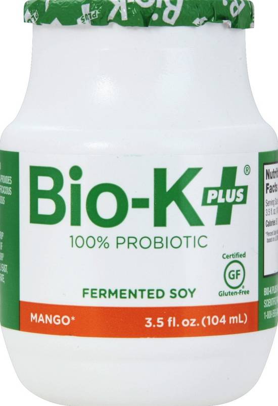 Mango Probiotic Fermented Soy Drink Bio-K+ 3.5 fl oz