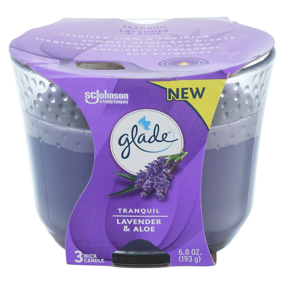 Glade Tranquil Lavender & Aloe Candle (6.8 oz)