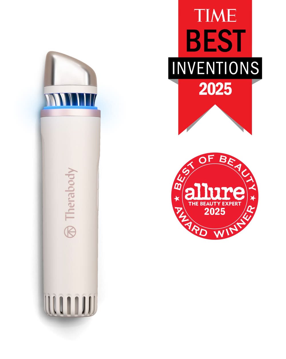 Therabody - TheraFace Depuffing Wand - Cold & Heat Facial Treatments - White