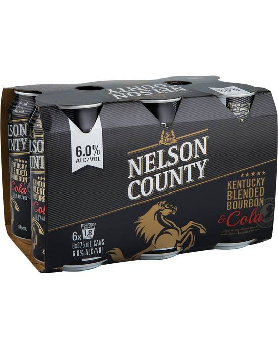 Nelson County 6% Bourbon & Cola Cans 6x375mL