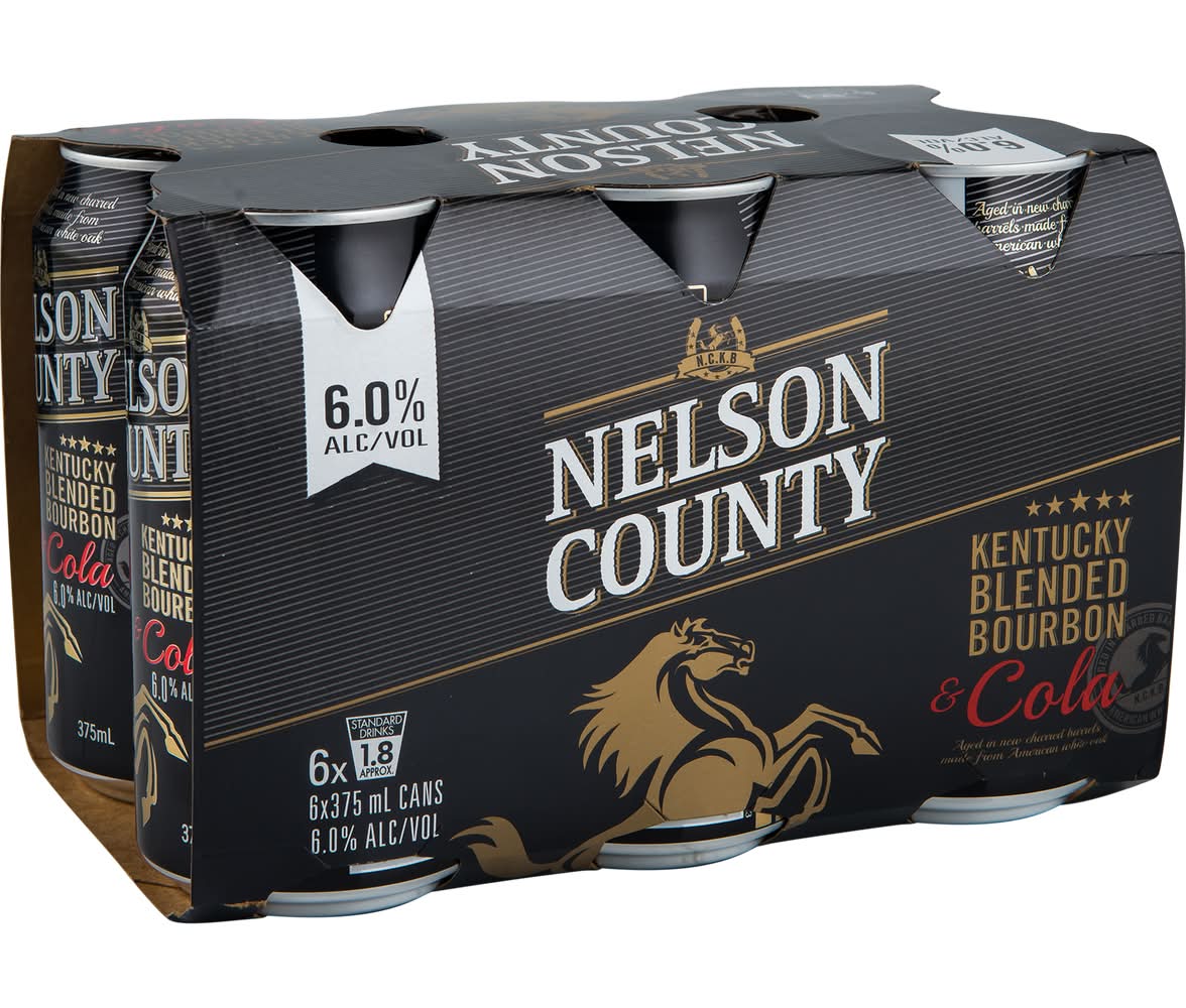 Nelson County 6% Bourbon & Cola Cans 6x375mL