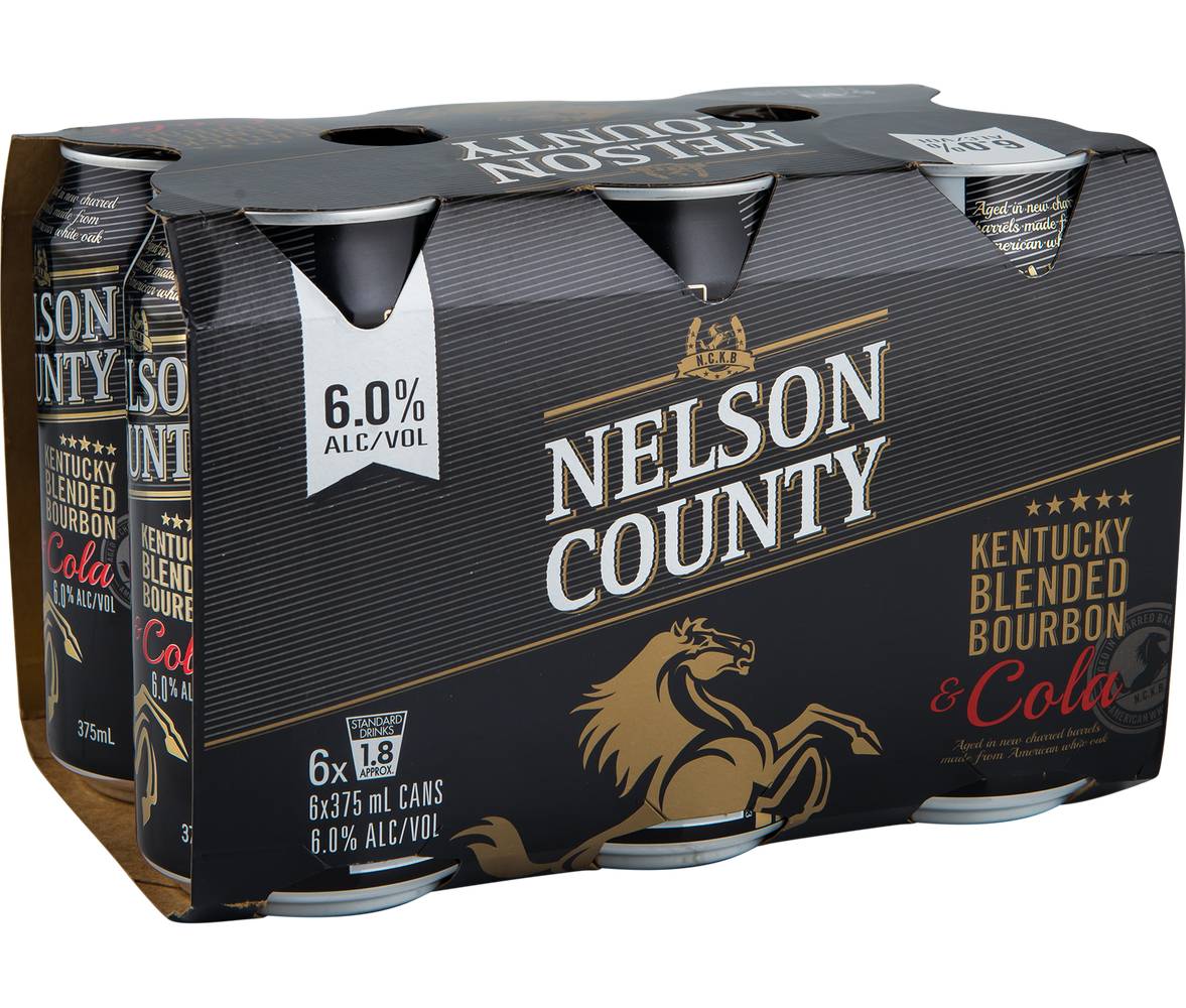Nelson County 6% Bourbon & Cola Cans 6x375mL