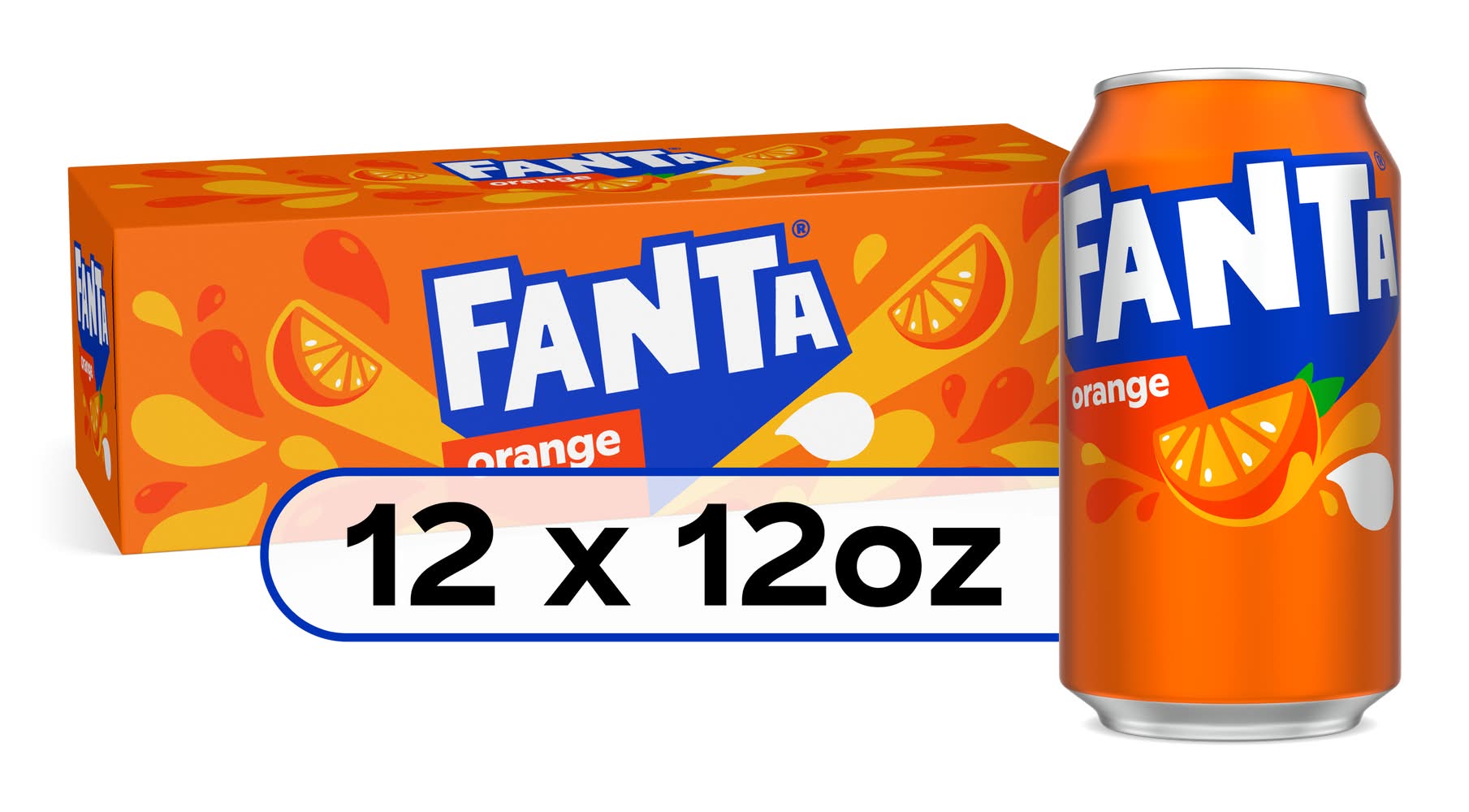 Fanta Flavored Soda, Orange (12 x 12 fl oz)