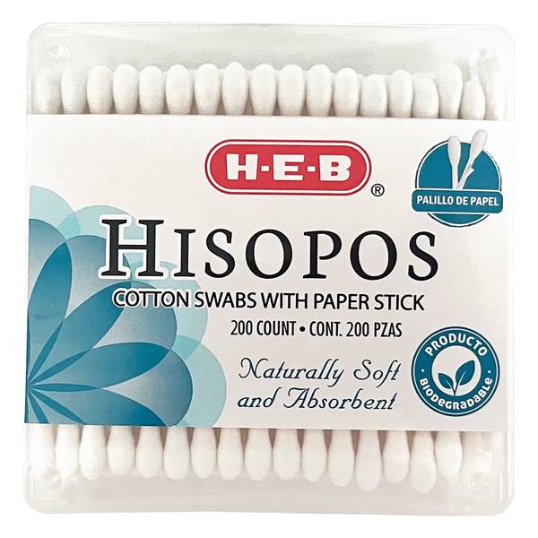 Heb hisopos de algodón (caja 200 piezas)