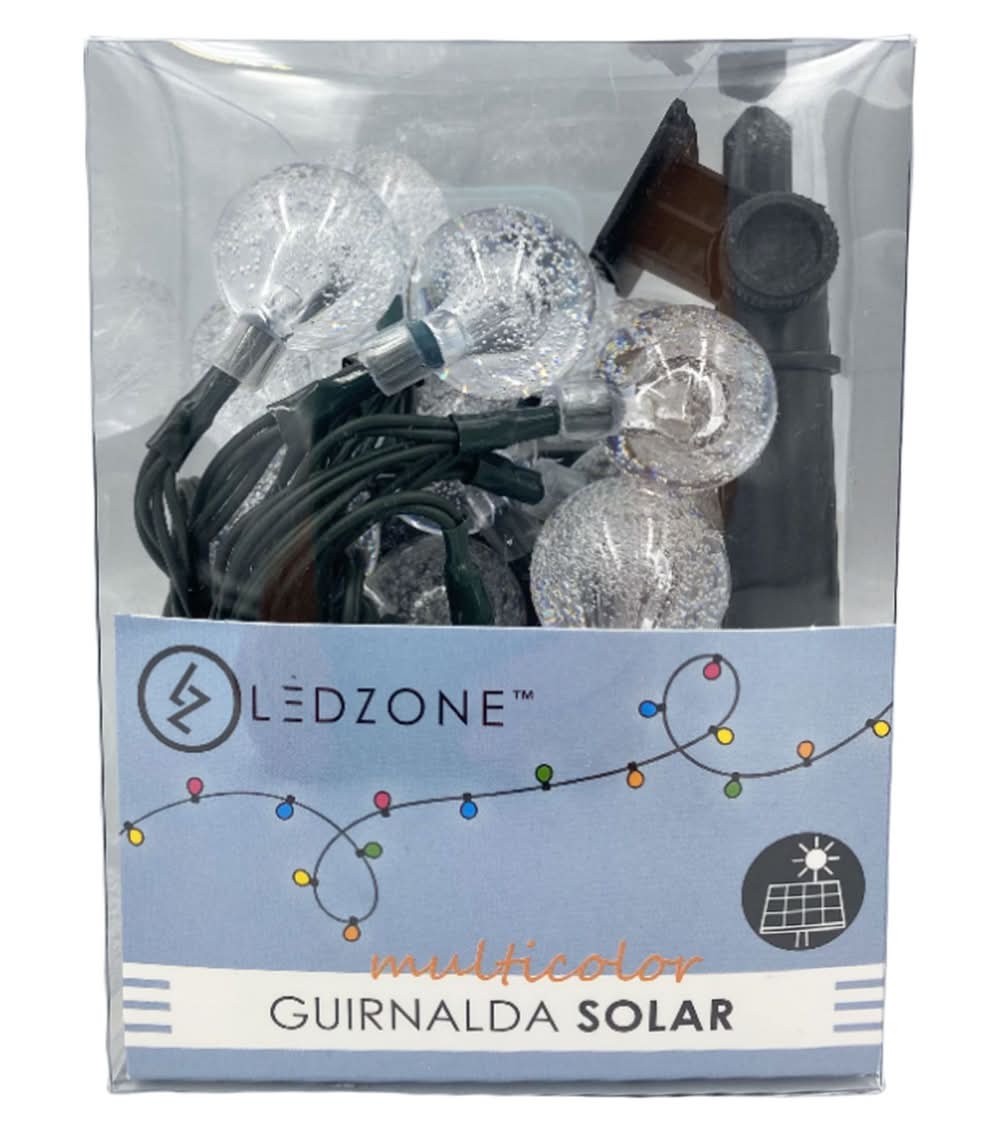 Ledzone · Guirnalda solar multicolor led