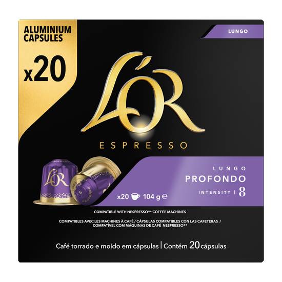 L'or - Espresso lungo profondo intensité 8 (20 pièces, 104 g)