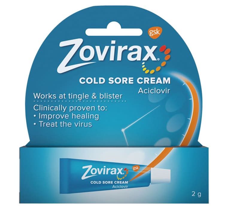 Zovirax Cold Sore Treatment Cream Aciclovir Tube 2g (364456)