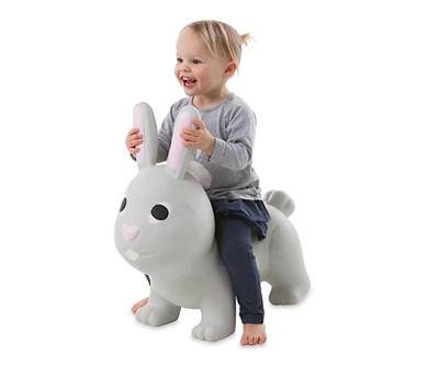 Hearthsong Rabbit Bouncy Inflatable Jump-Along, Gray