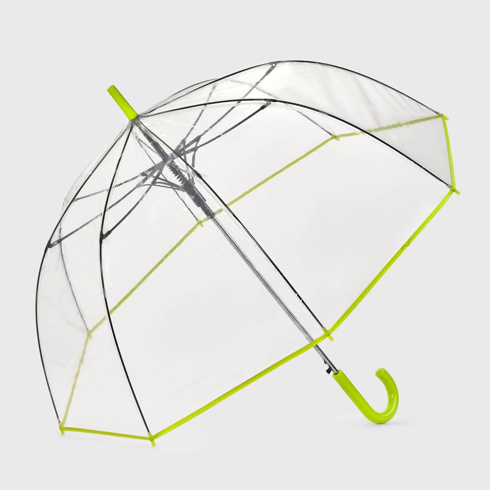 ShedRain Bubble Umbrella, Clear Aloe